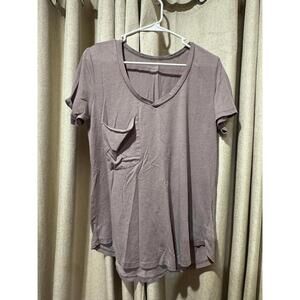 Grey/purple z supply pocket tee